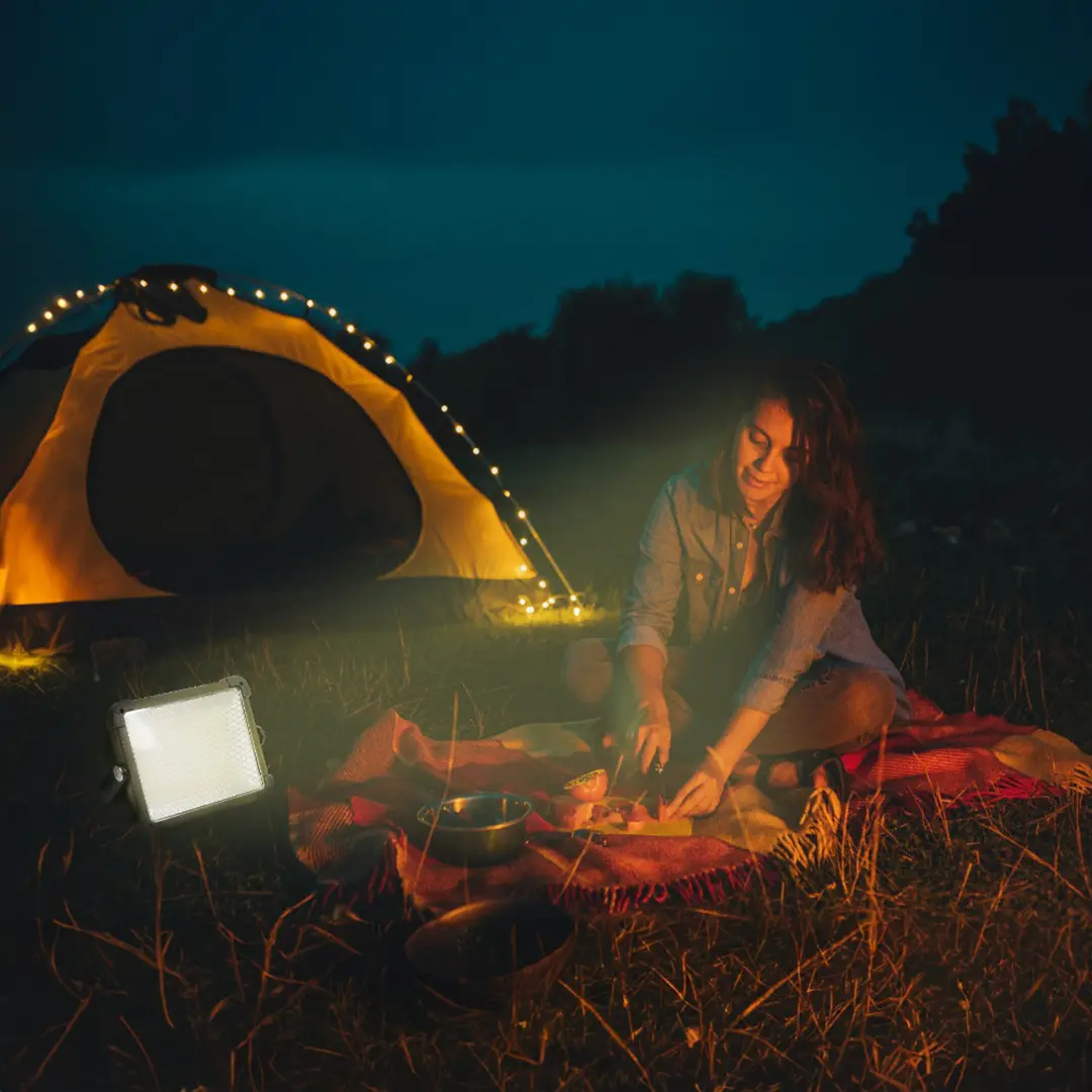 Green Lion Solar Camping Light 7200mAh - Silver
